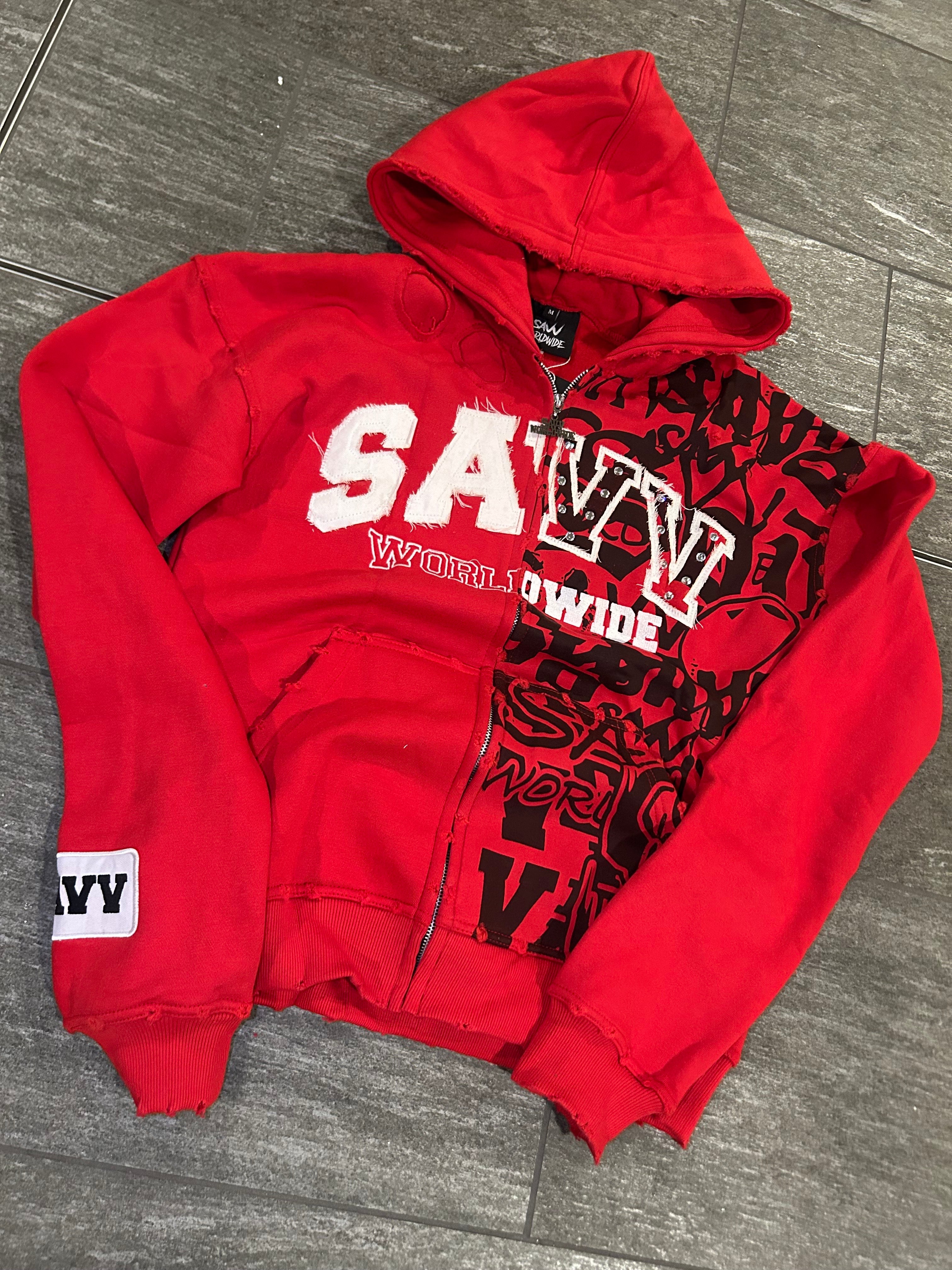 Savv Worldwide Zip-Up Red