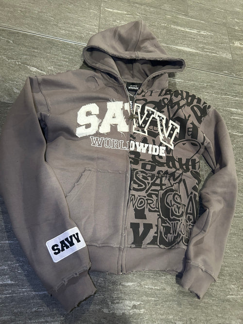 Savv Worldwide Zip-Up Grey